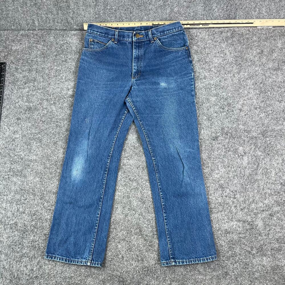 Lee Jeans Mens Size 34x28 Blue Straight Leg Classic Denim Mid Wash Casual